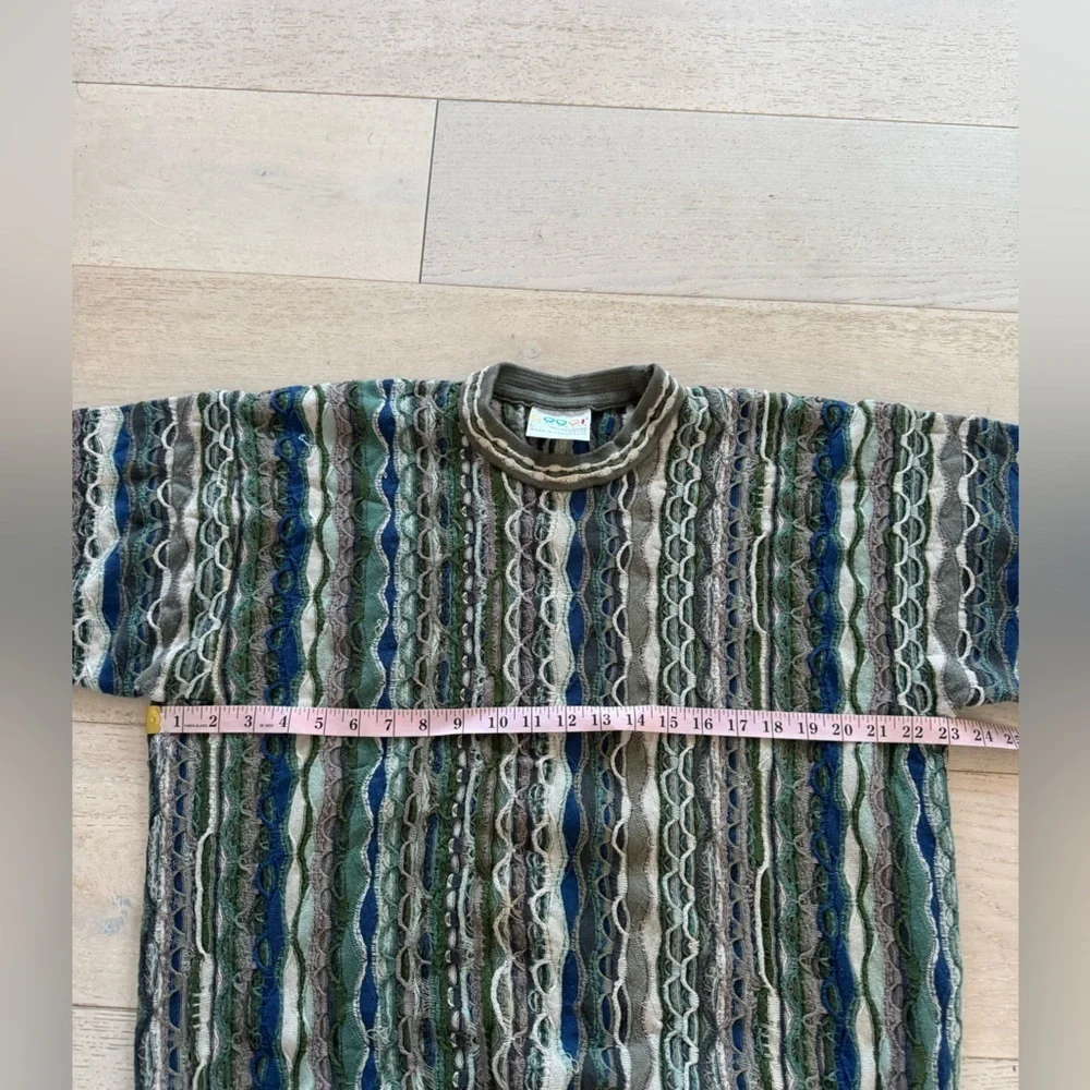 Coogi Australia Multicolor Abstract 3D Sweater Men's large